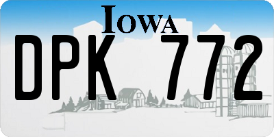 IA license plate DPK772