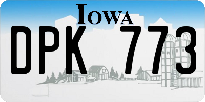 IA license plate DPK773