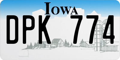 IA license plate DPK774