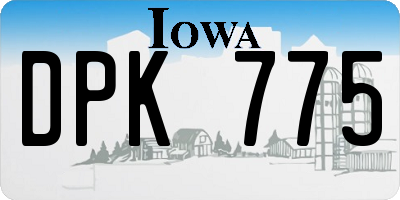 IA license plate DPK775