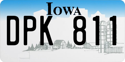 IA license plate DPK811