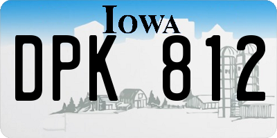 IA license plate DPK812