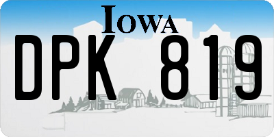 IA license plate DPK819