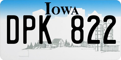 IA license plate DPK822