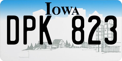 IA license plate DPK823