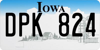 IA license plate DPK824