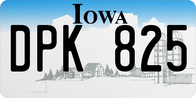 IA license plate DPK825