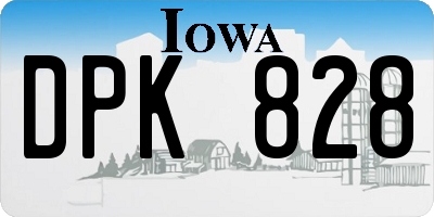IA license plate DPK828
