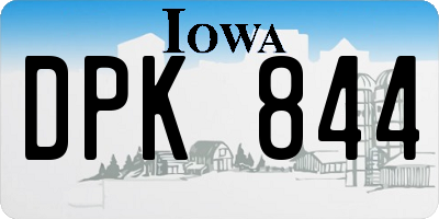 IA license plate DPK844