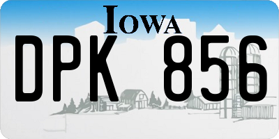 IA license plate DPK856