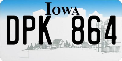 IA license plate DPK864