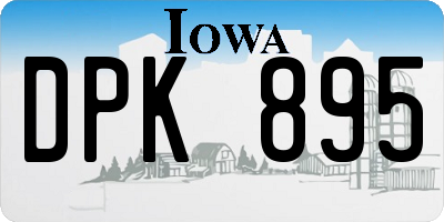 IA license plate DPK895