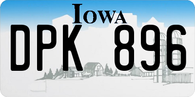 IA license plate DPK896