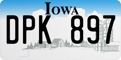 IA license plate DPK897