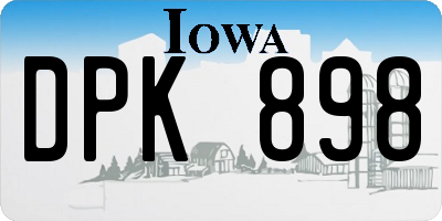 IA license plate DPK898