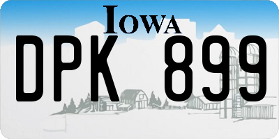 IA license plate DPK899