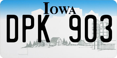 IA license plate DPK903