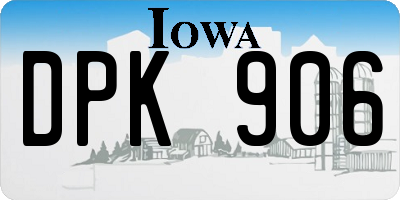 IA license plate DPK906