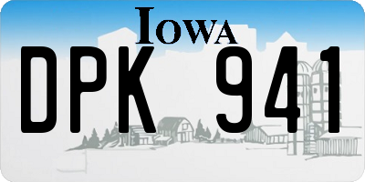 IA license plate DPK941