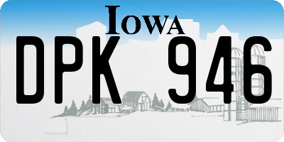 IA license plate DPK946