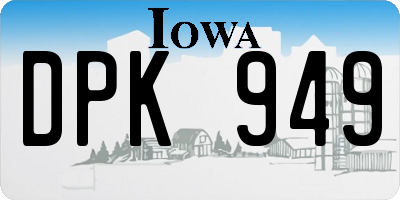 IA license plate DPK949