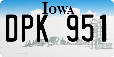 IA license plate DPK951