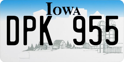 IA license plate DPK955