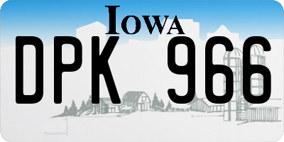 IA license plate DPK966