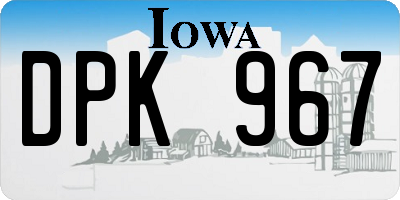 IA license plate DPK967