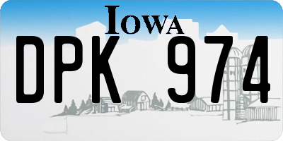 IA license plate DPK974