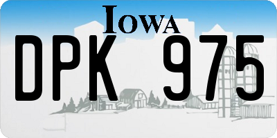 IA license plate DPK975