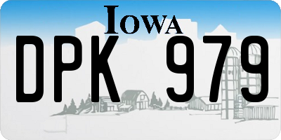 IA license plate DPK979