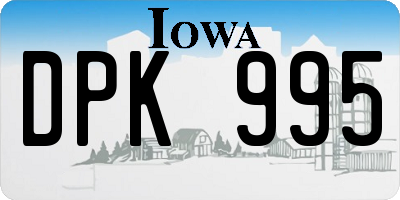 IA license plate DPK995