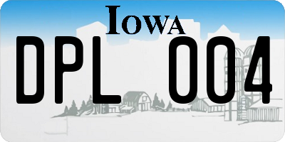 IA license plate DPL004