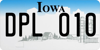 IA license plate DPL010