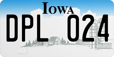 IA license plate DPL024