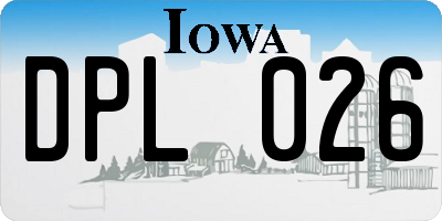 IA license plate DPL026