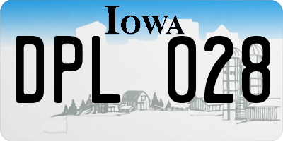 IA license plate DPL028
