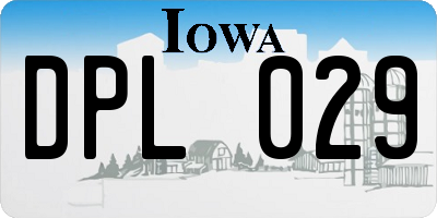 IA license plate DPL029