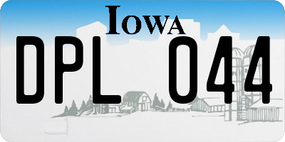 IA license plate DPL044