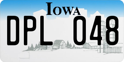 IA license plate DPL048