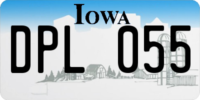 IA license plate DPL055