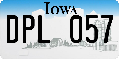 IA license plate DPL057