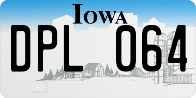 IA license plate DPL064