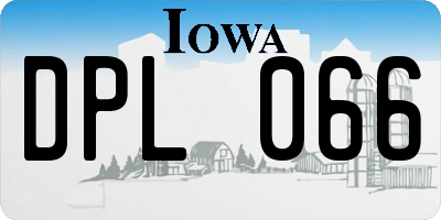 IA license plate DPL066