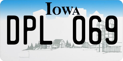 IA license plate DPL069