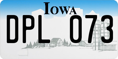 IA license plate DPL073