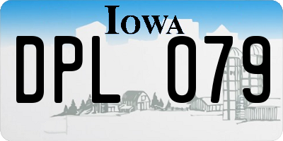 IA license plate DPL079