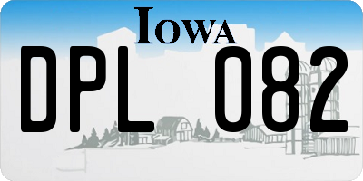 IA license plate DPL082