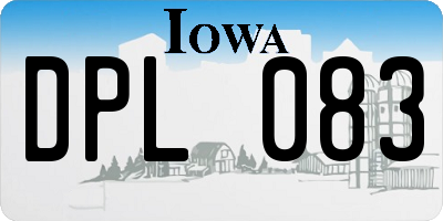 IA license plate DPL083